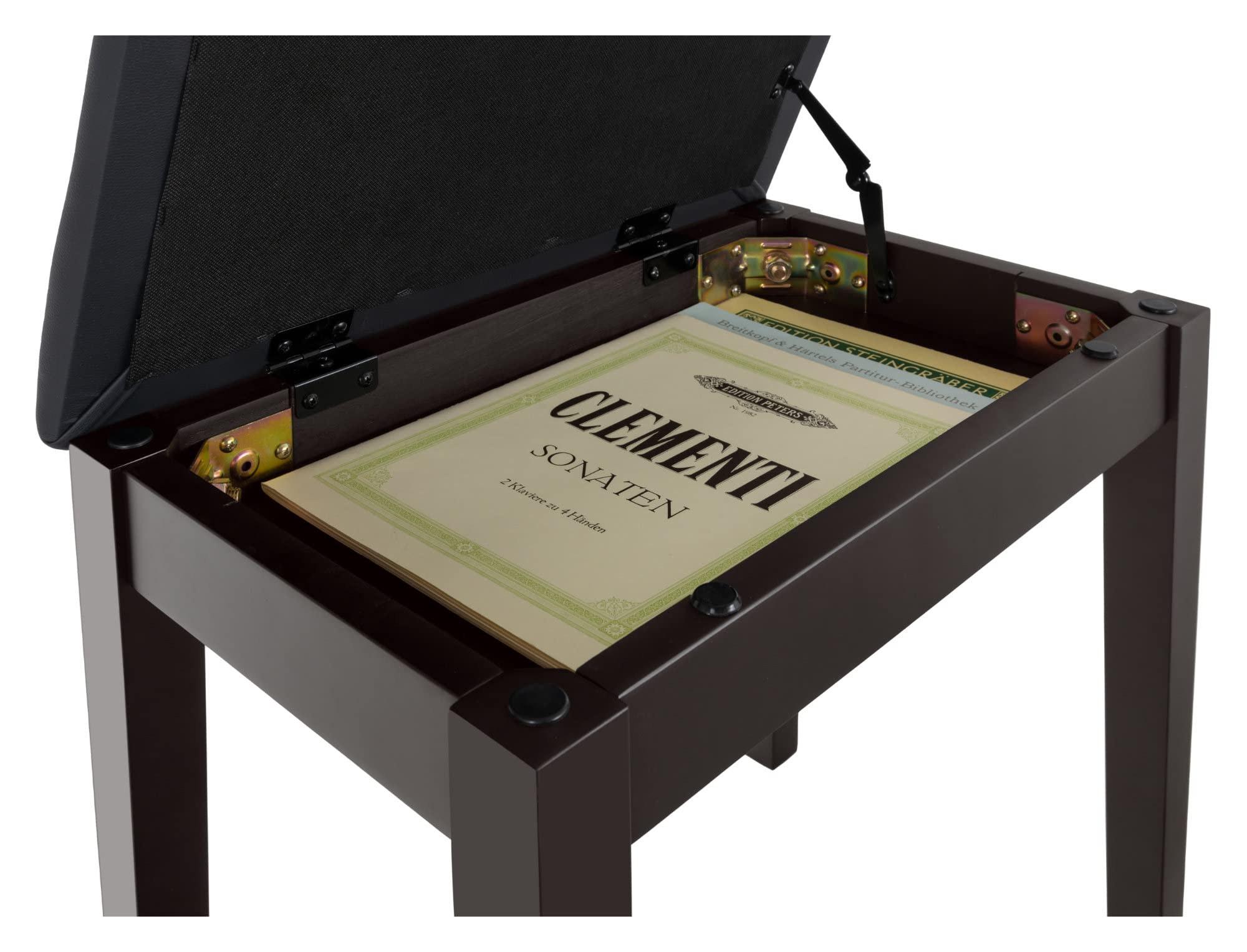 Classic Cantabile Panca Per Pianoforte Modello S - Con Scomparto Spartiti, Palissandro - Foto 9