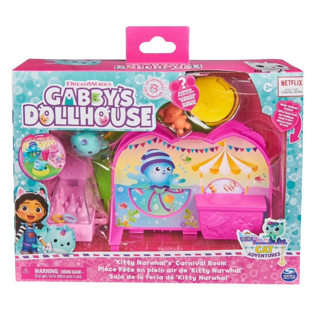 Gabby's Dollhouse Gabby et la Maison Magique Playset Deluxe Carnaval – 1 Figura + Accesorios – Pieza para casa de muñecas – Dibujos Animados Gabby y la casa mágica – Juguete Infantil de 3 años y