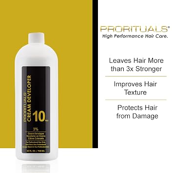 Prorituals Professional 10 Volume Creme Developer Hair Color Developer Lotion for Salon-Quality Results, Perfect Hair Color Developer, 10VOL/33oz
