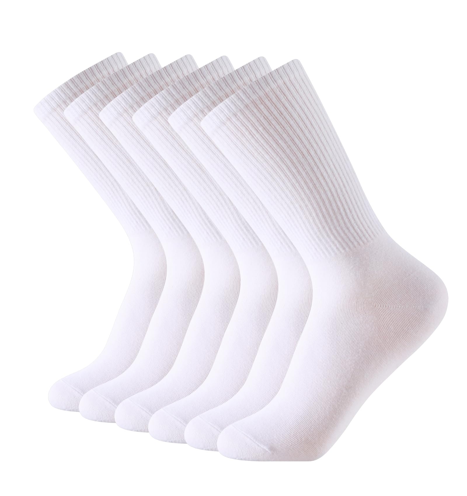 Balseti Calcetines Altos Adulto, 6 Pares, Calcetines Mujer Talla Única (35-41), Calcetines Hombre Talla Única (40-45), Multicolor, Algodón