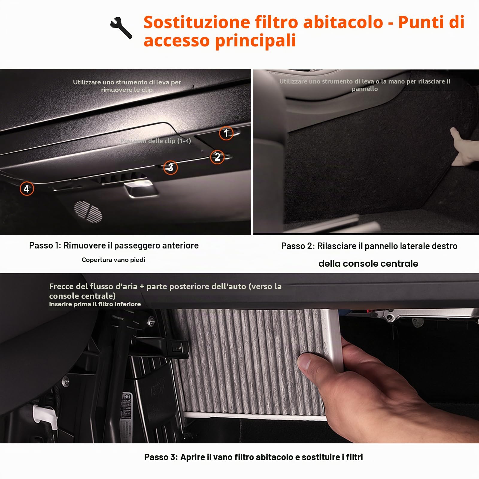 Filtro Abitacolo Carboni Attivi Compatibile con Tesla Model Y & Model 3 – Filtro Aria Abitacolo Antipolline, Set da 2 Pezzi per Auto