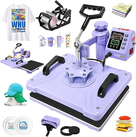 Upgraded Heat Press Machine Combo Digital Multifunction Shirt Press Machine.