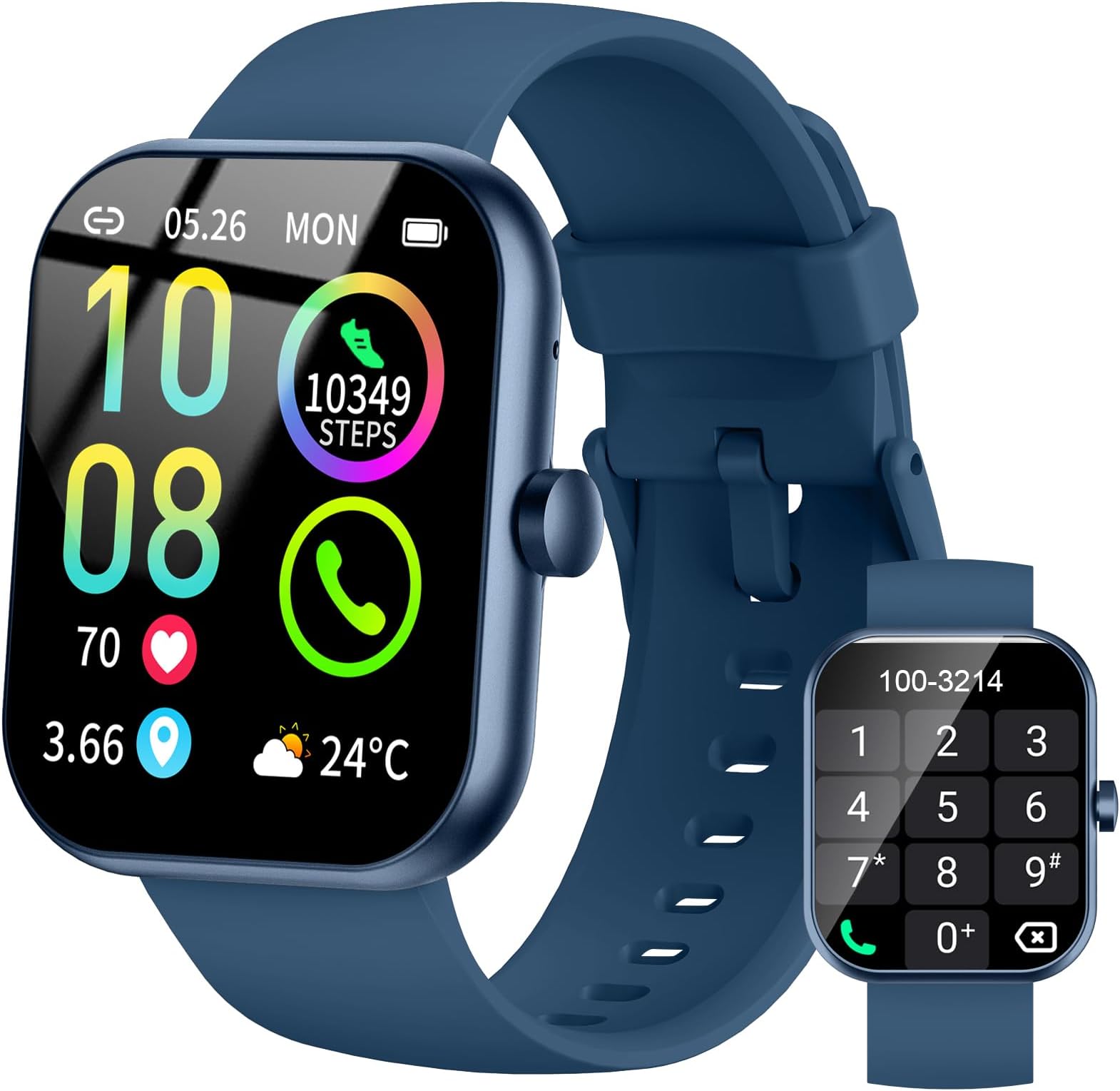 Smart Watch for Men Women, 1.96" HD Smart Watches Answer/Make Calls, Fitness Watch with Heart Rate Sleep Monitor, 113+Sports, Step Counter Activity Trackers, IP68 Waterproof Smartwatch for IOS Android