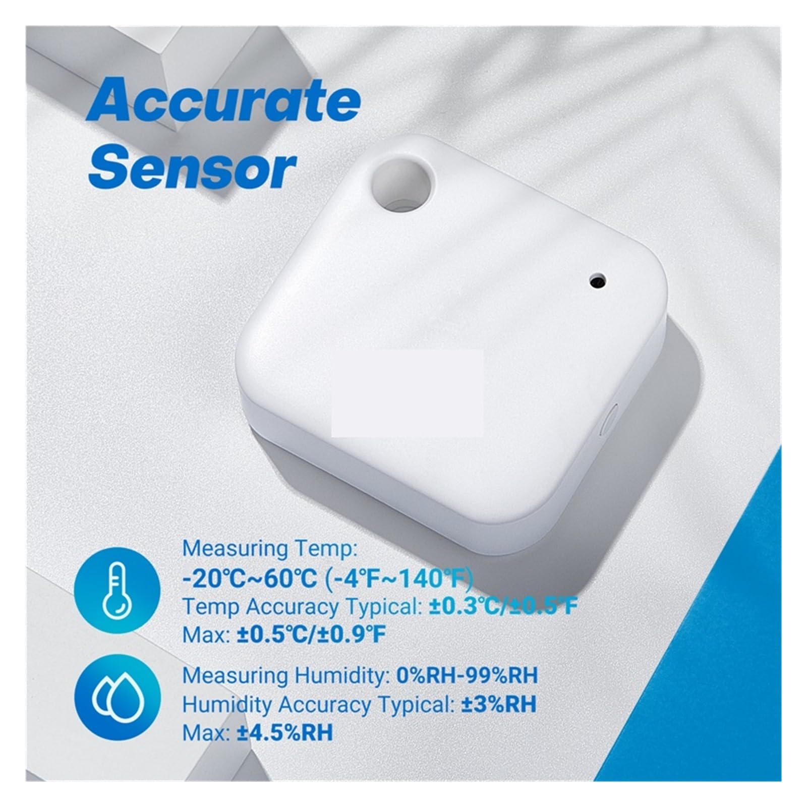 Sensor Inteligente Wi-Fi For Monitor De Temperatura Y Humedad En Tiempo Real Registrador Datos For Refrigeradores Terrarios Reptiles Preciso Rápido Monitorización Tiempo Real