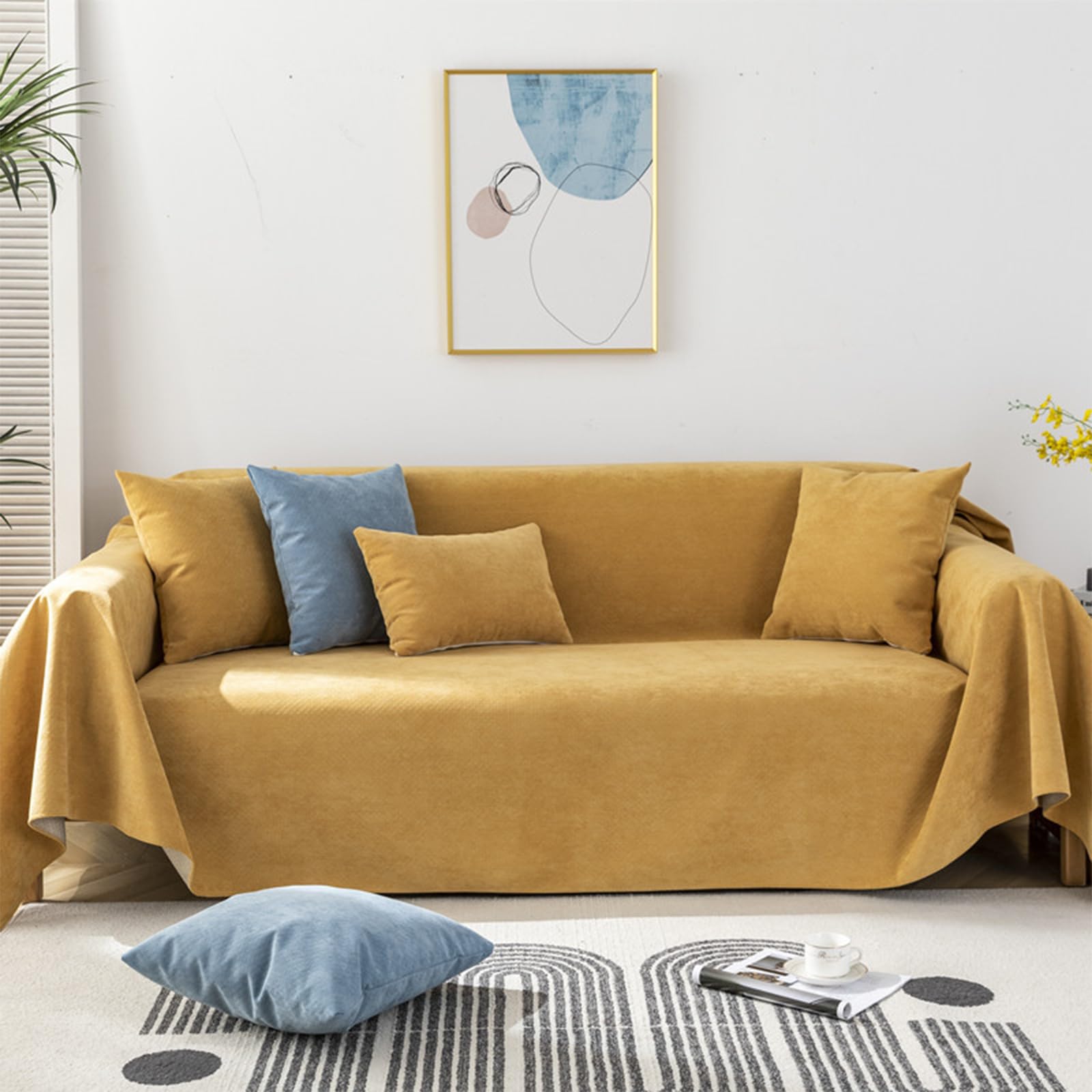 Throws for Sofas Large Sofa Throw Blanket 1 2 3 4 Seater Throws For Sofas Large Polyester Waterproof Sofa Cover For Couch Settees And Chairs Furniture Protector Covers Pet Rebellion Sofa Slipcovers