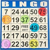 Vista 4 de Tarjetas de papel para juego de bingo – 500 hojas (100 libros de 5 colores) – Tarjetas desechables de 4"x4" – Ideal para personas mayores, noche