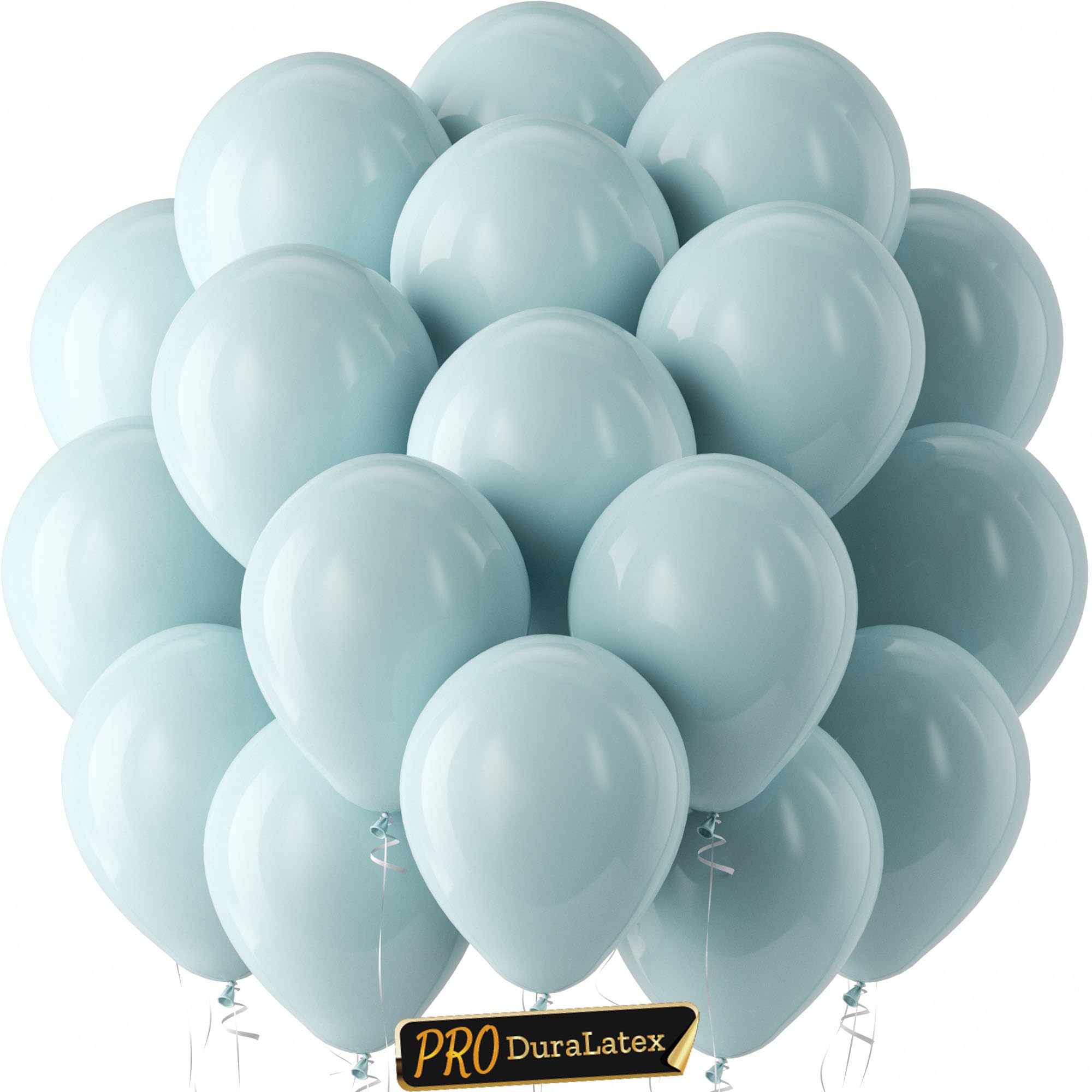 Bezente Pro Duralatex Dusty Blue Extra-Thick Balloons 120 Pack 10 inch