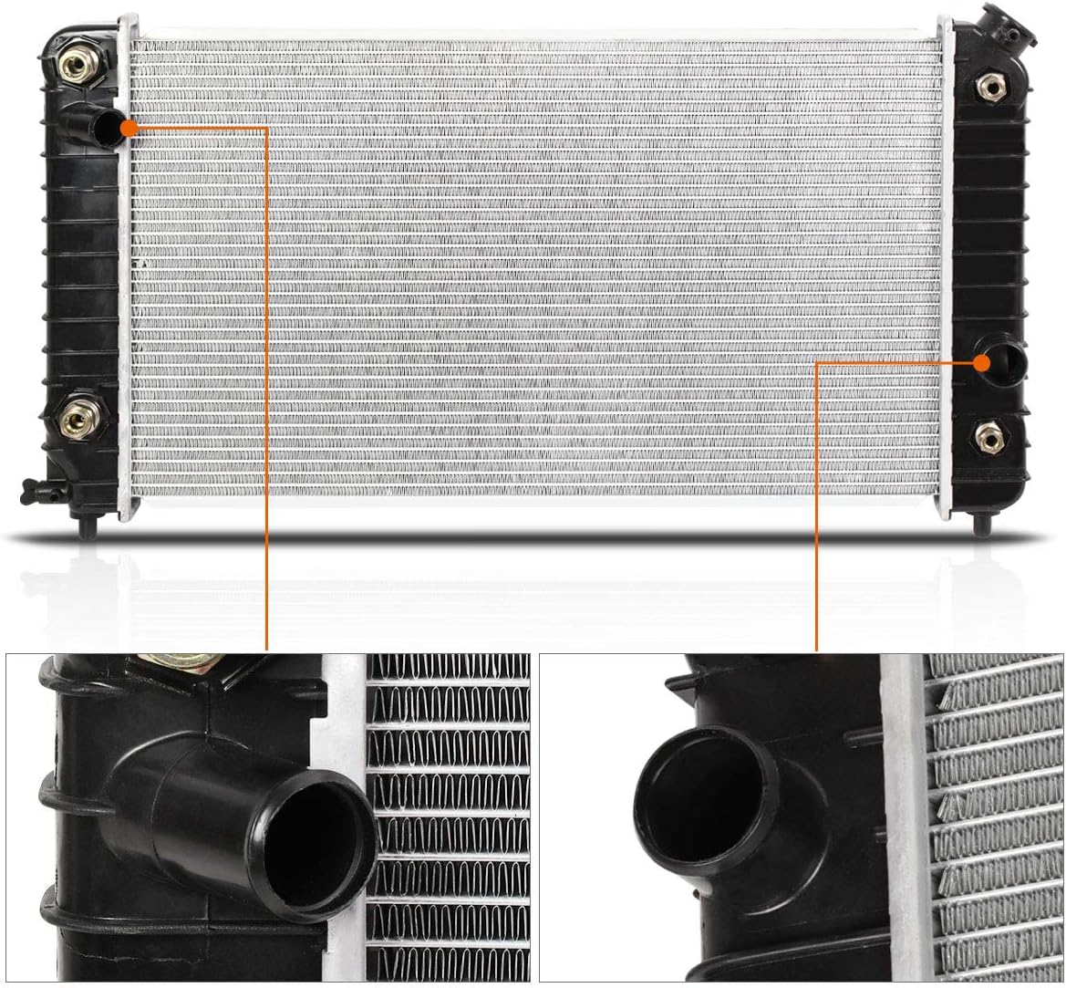 DPI-1533 OE Factory Style Aluminum Core Radiator Compatible with 94-95 Chevy S10/GMC Blazer Sonoma 4.3L