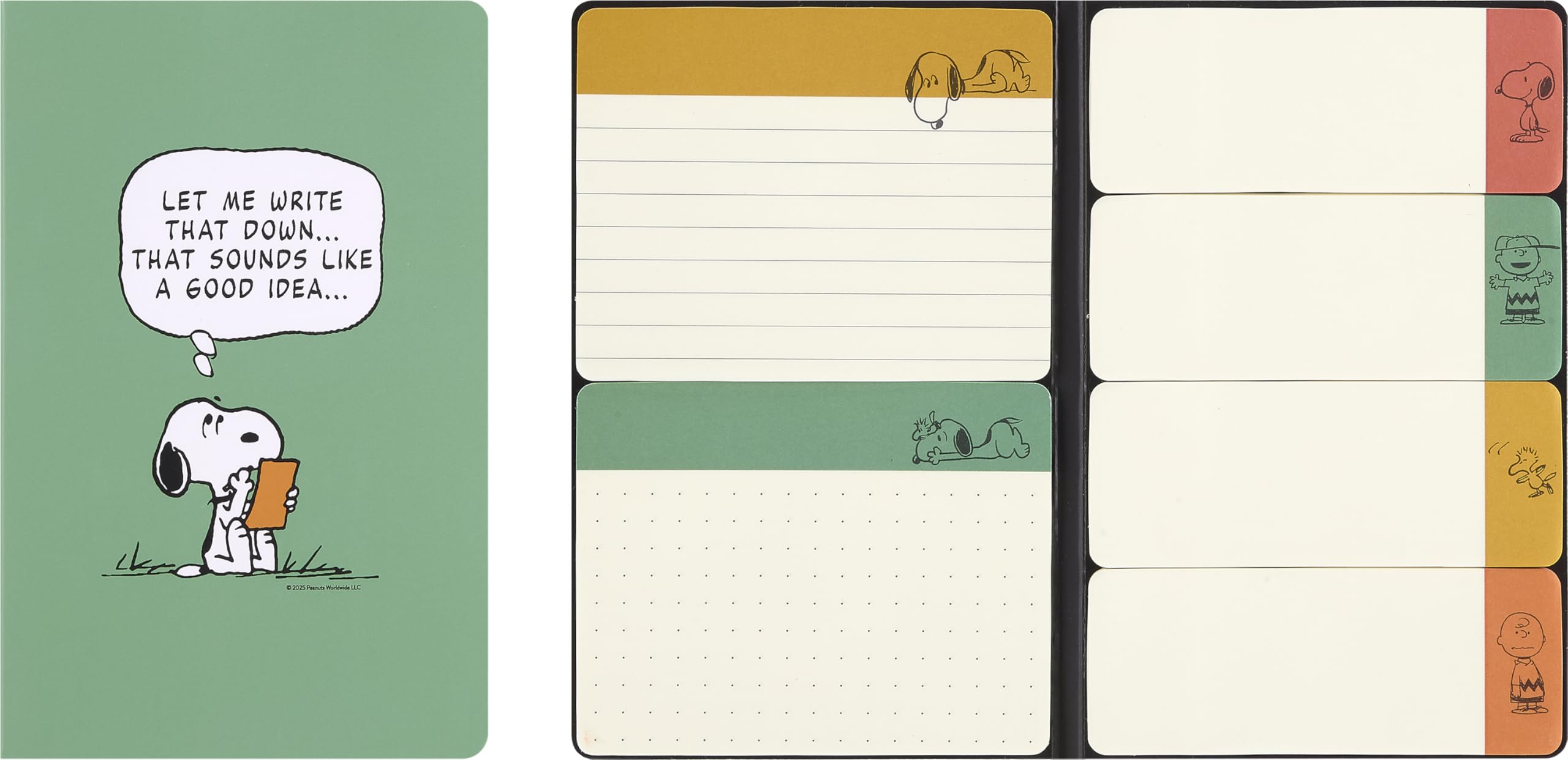 Moleskine Peanuts Sammlerbox limitierte Ausgabe, Notizbuch Hund L/A5, liniert, fester Einband, Cahier L/A5, liniert, weicher Einband, Mäppchen, Sticky Notes