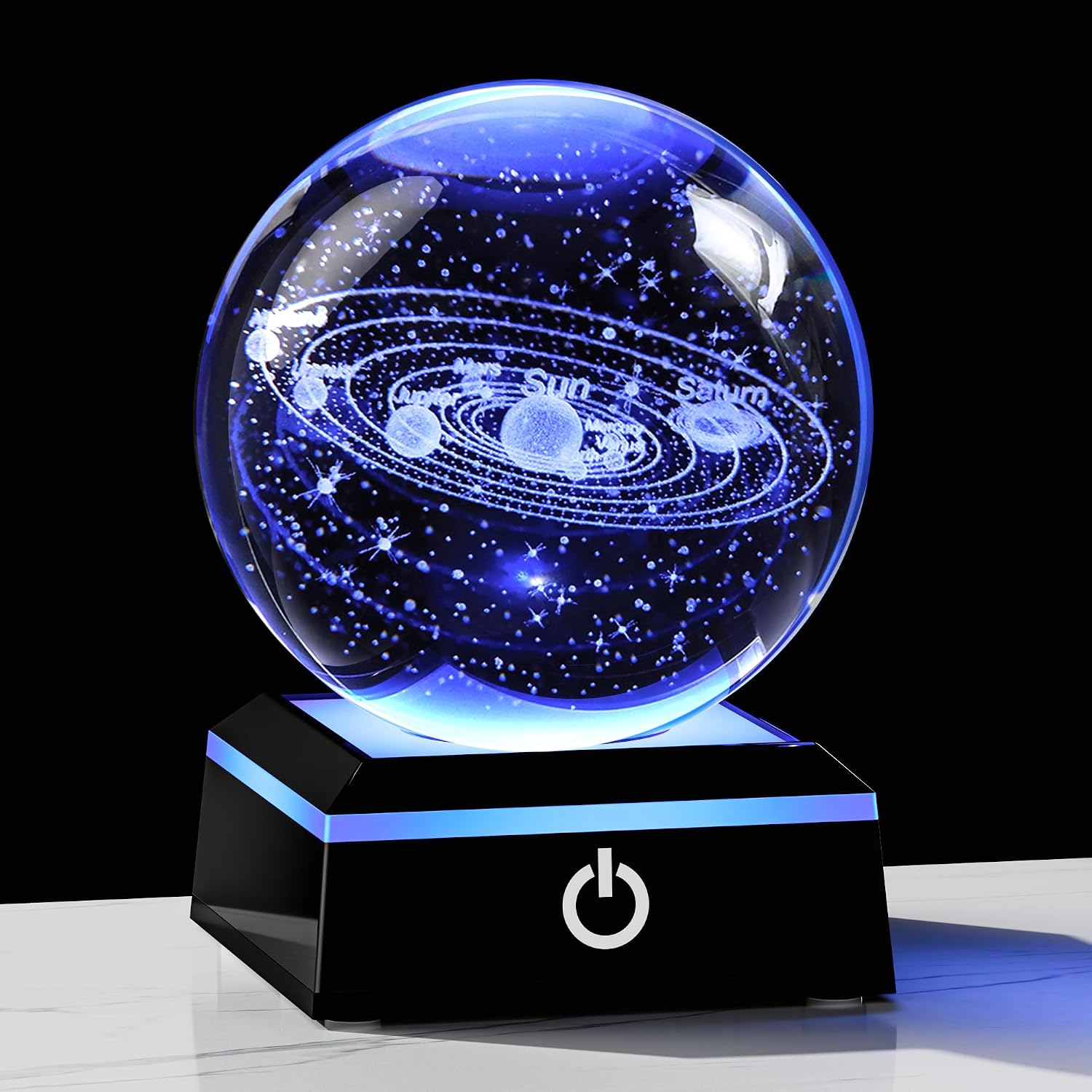 Qianwei 3D Solar System Model Crystal Ball Astronomy Gifts Men Space Decor