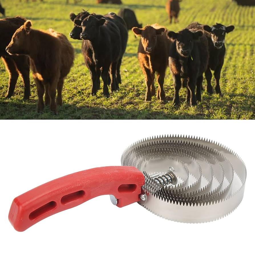 OPPWONG Pferdestriegel Aus Edelstahl - Bürste Für Pferde, Kühe, Hunde & Schafe