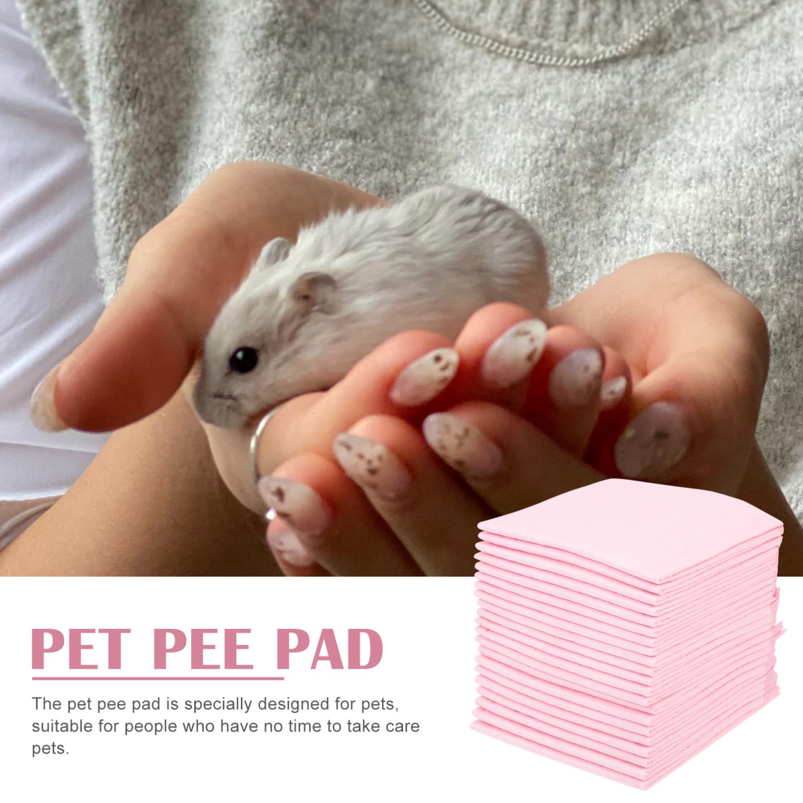 Tappetino Igienico Monouso per Animali 100 Pezzi Non Tessuto | Rosa, Antipiega, Formato Pratico per Uso Quotidiano, Confezione da 100 Unità per Necessità di Igiene