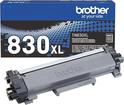 Brother TN830XL Toner Cartridge, Genuine Black High Yield