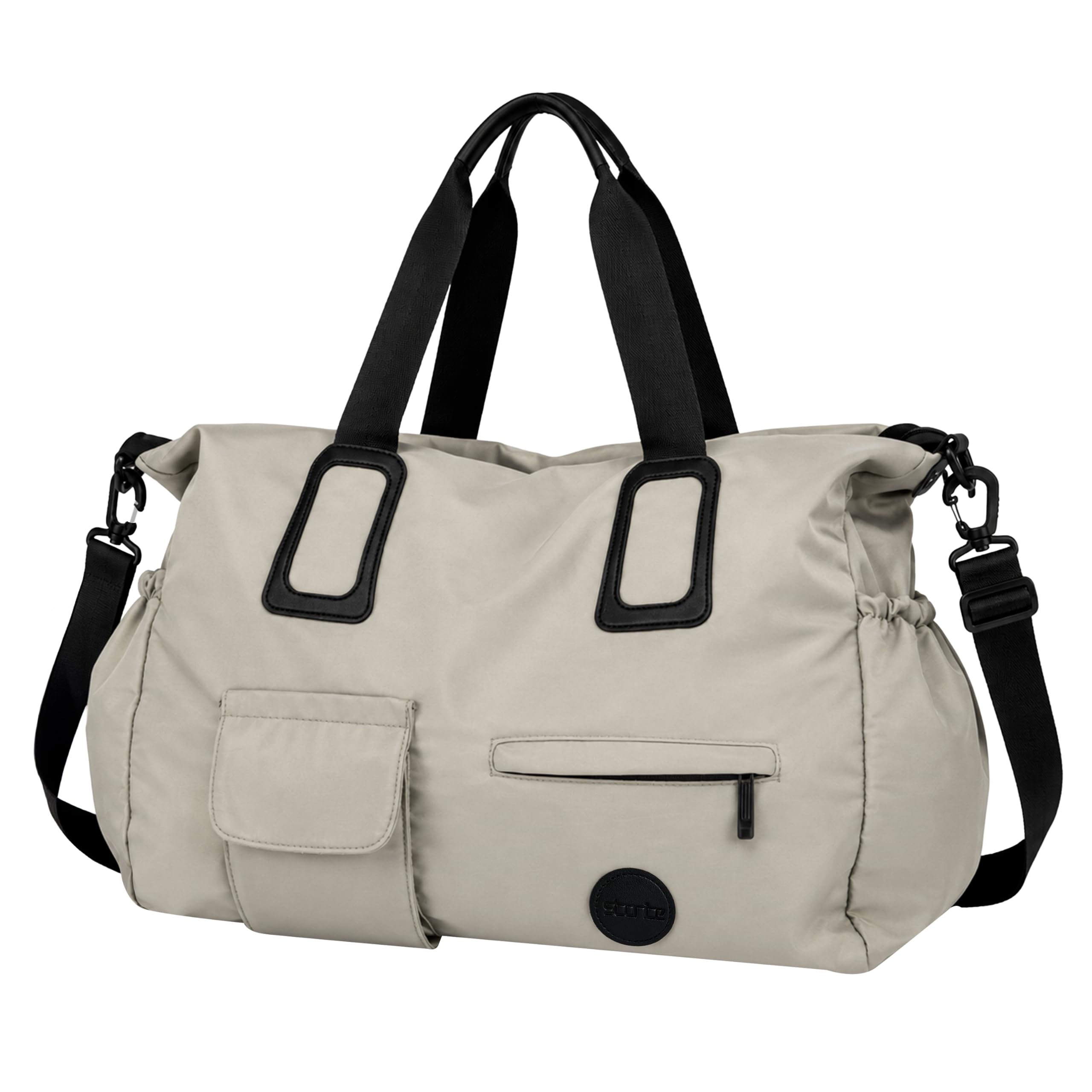 storite Travel Duffel Bag for Women & Men, Water-Resistant Nylon Weekender Bag with Adjustable Shoulder Strap, Lightweight Overnight Luggage Bag for Travel, Sports & Daily Use (Khaki, 42x15x35cm)-picture-37