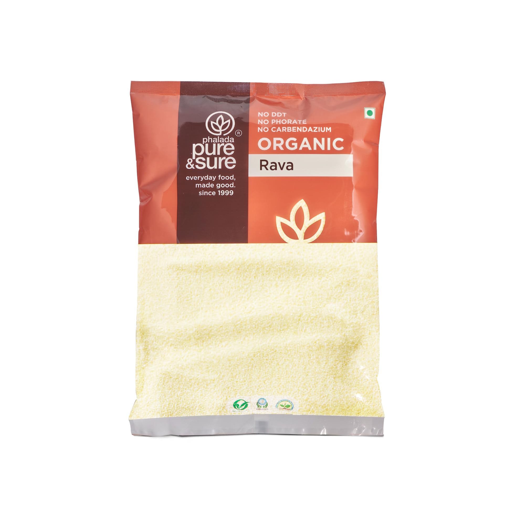 Pure & Sure Organic Rava 1Kg |100% Certified Organic | No Additives & No Preservatives