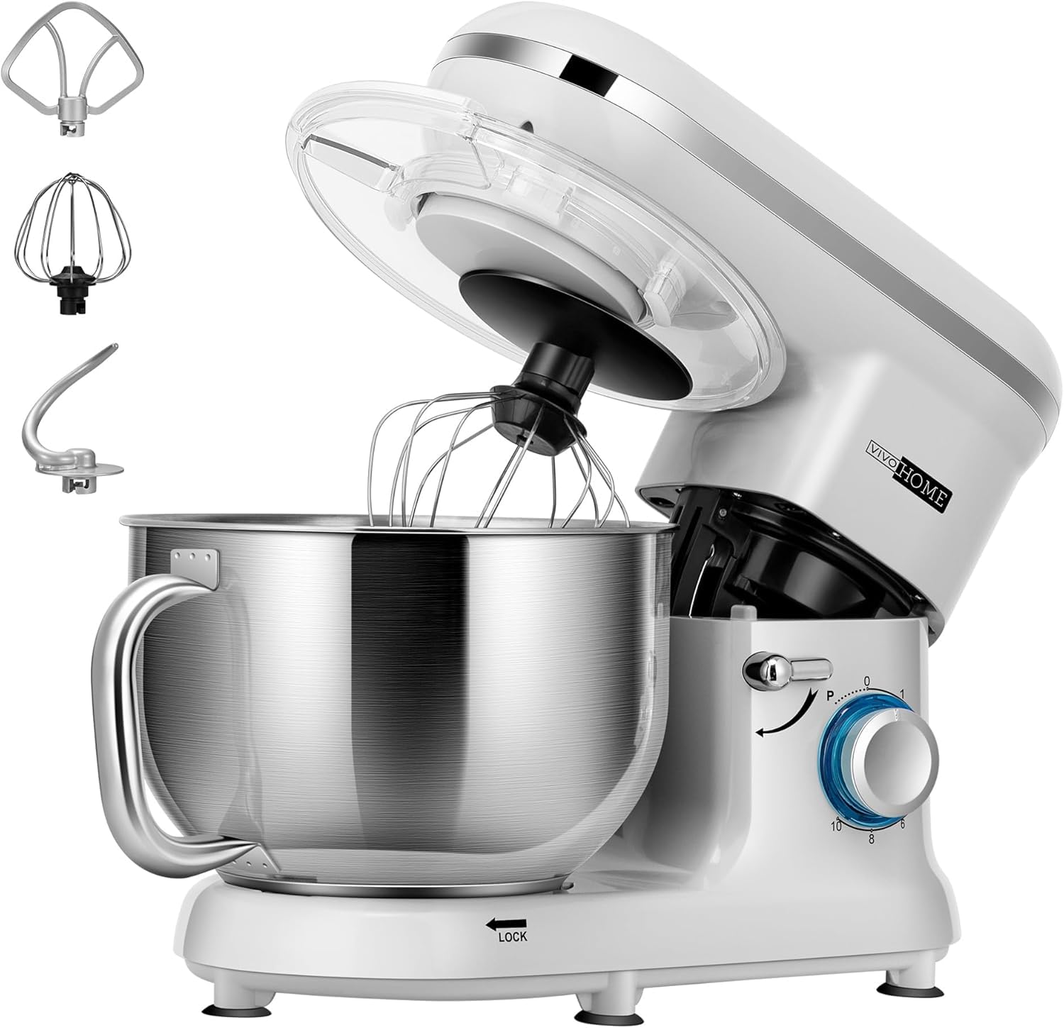 VIVOHOME Stand Mixer Silver
