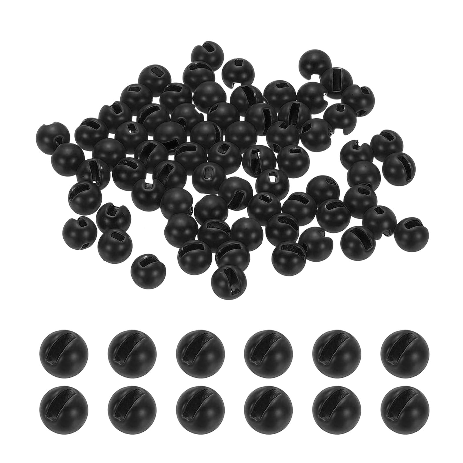 PATIKIL Perline di tungsteno per legare mosche, perline scanalate in tungsteno per esche da legare a mosca
