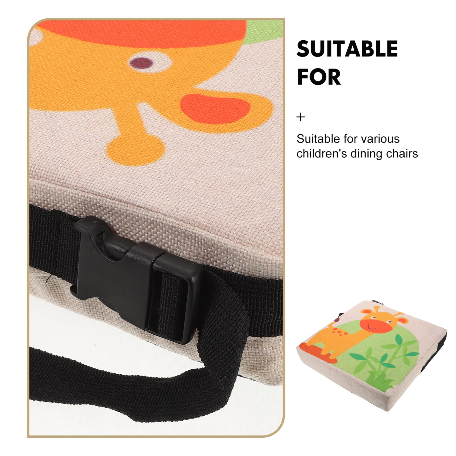 Asiento Elevador Infantil Jirafa de Algodón Lino para Silla
