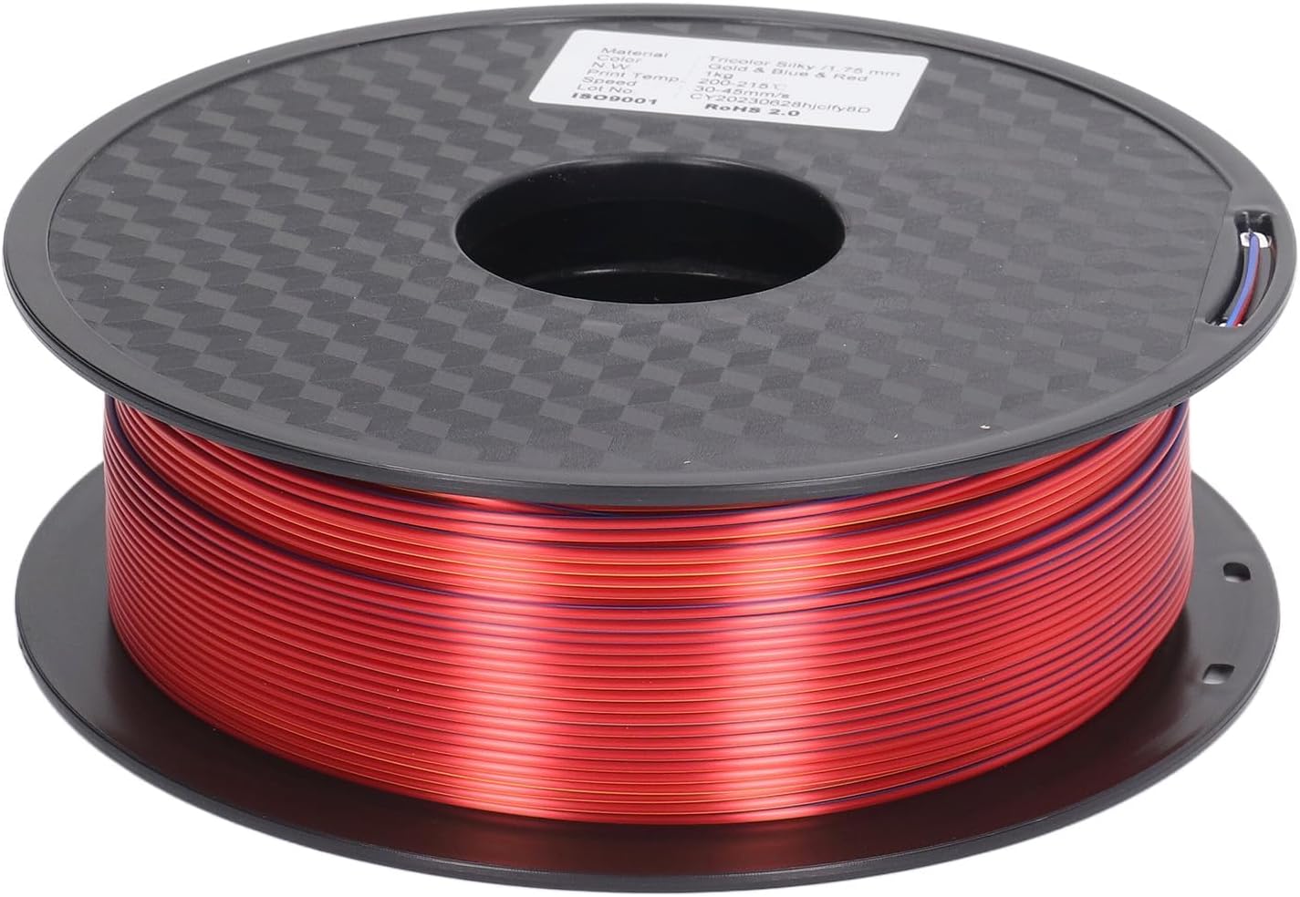 Gold Blue Red 1.75mm PLA 3D Printer Filament, Soft Neatly Wound, Environment Friendly 3D Printing Consumable for Modeling Crafts