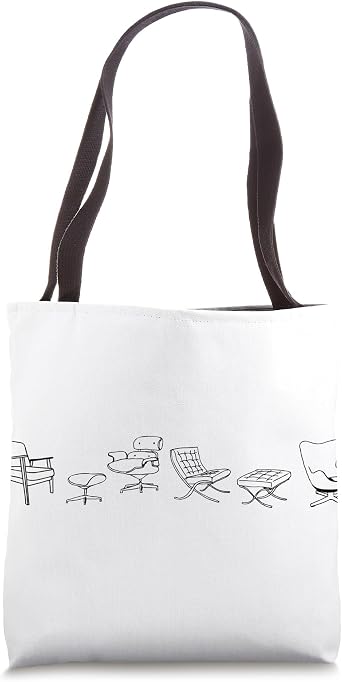 Design Legacy Icons Midcentury Modern Chairs Eames Knoll Tote Bag