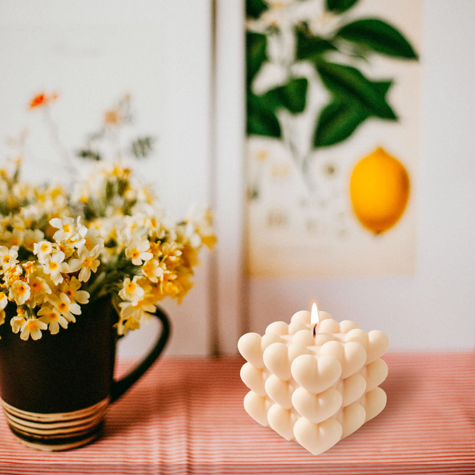 Stampo Per Candele A Forma Di Cuore In Silicone - 3D Per San Valentino | Per Candele, Sapone, Resina Fai-da-Te - Foto 9