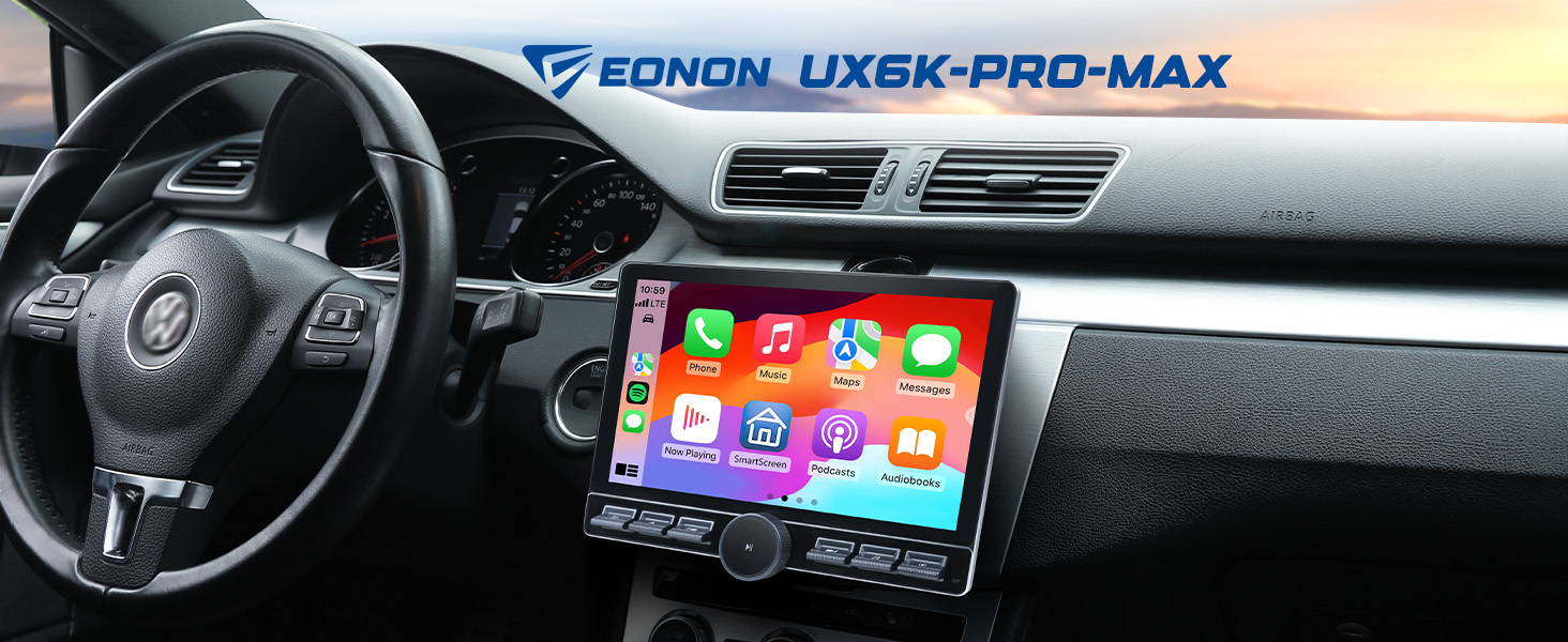 Autoradio 1 DIN Android 13 Avec écran Tactile 10,1" | GPS, Carplay/Android Auto Sans Fil, Bluetooth, WiFi, 1Go+32Go