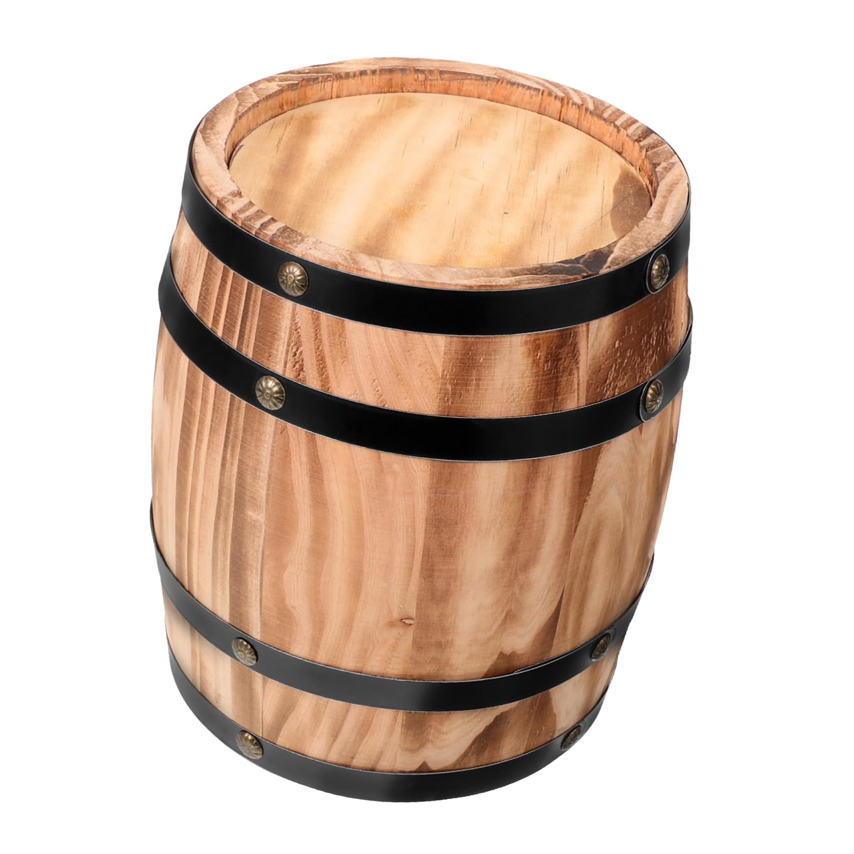 GARVALON Decorative Beer Barrel Wood Wine Barrel Craft Ornament Home Decor Bar Decor