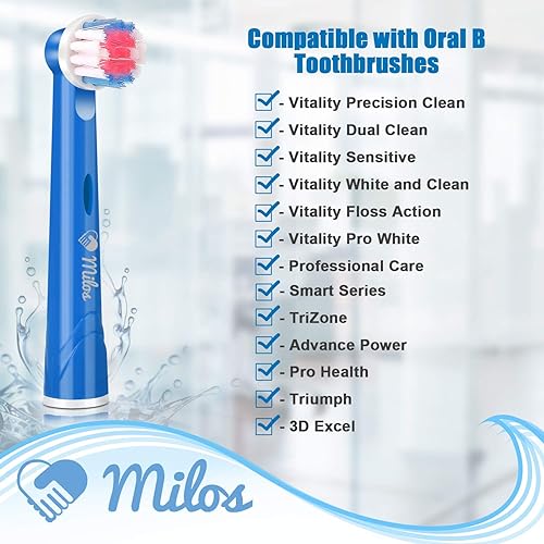 Miniatura 3 de Milos Cabezales de repuesto para cepillos de dientes para niños, paquete de 4 repuestos compatibles con Oral B y Braun