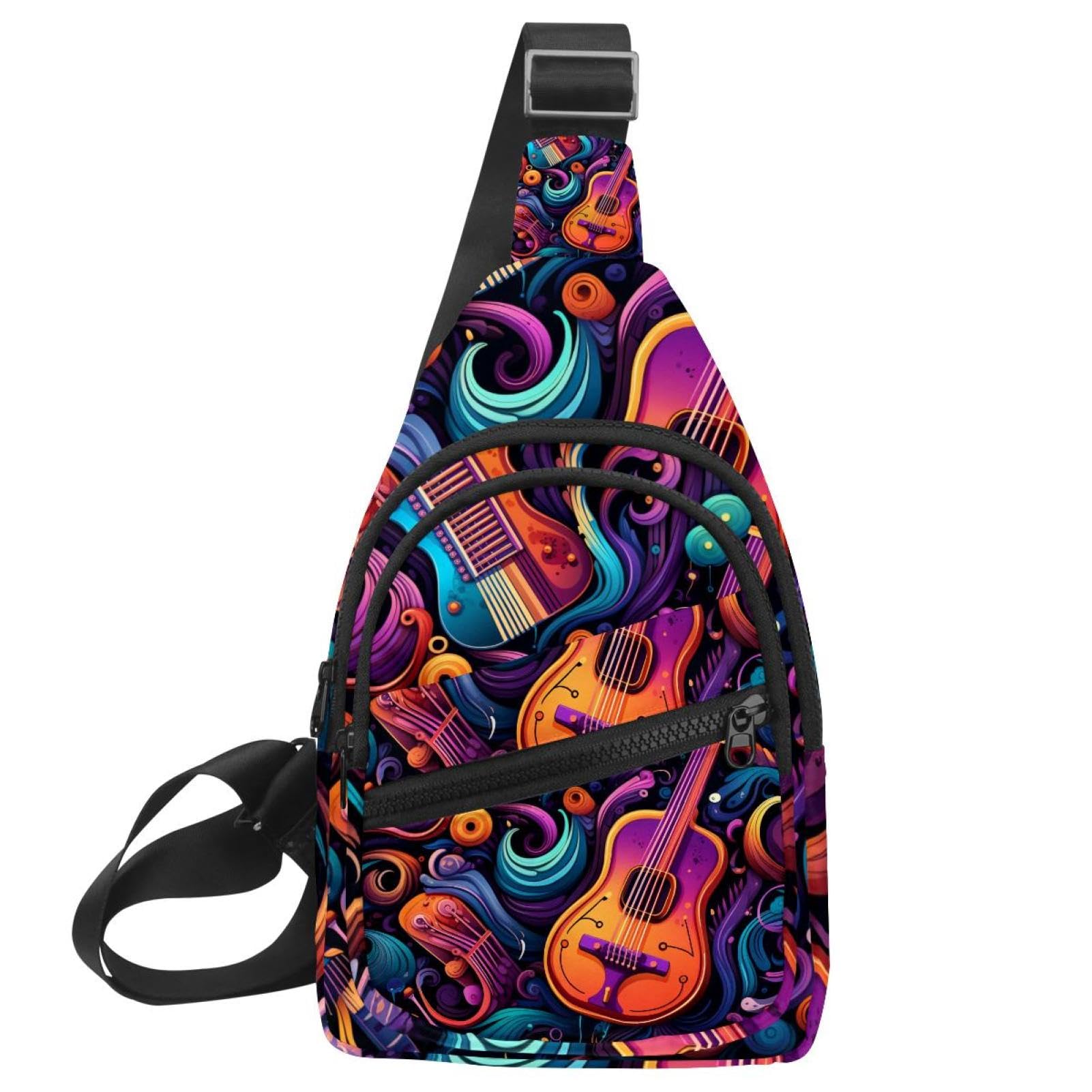 Mochila sling para evitar rebotes al correr con correa ajustable multicolor 7