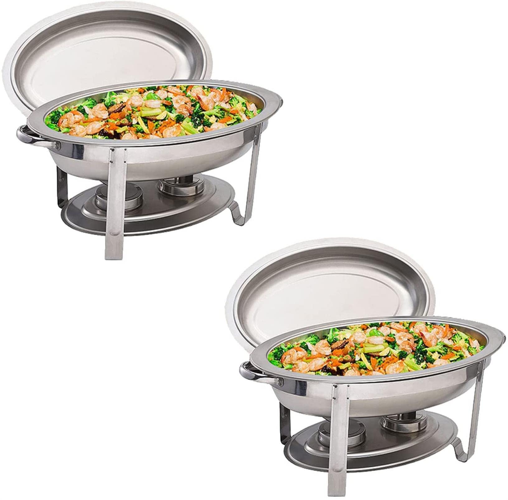 Chafer Réchaud en Acier Inoxydable 2 Pack Conteneur de Réchauffement Cuisine Banquet