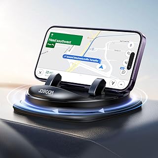 JOYROOM Phone Holders for Your Car, 360° Rotatable Cell Phone Car Mount Adjustable Spring Design Dashboard Phone Mount for Price In India