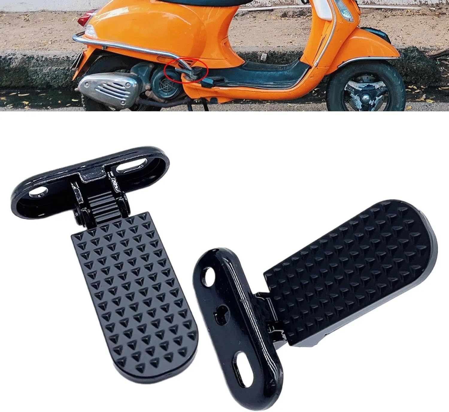 ハンドルバーライザー 電動自転車用用リアペダル折りたたみ式フットペグ