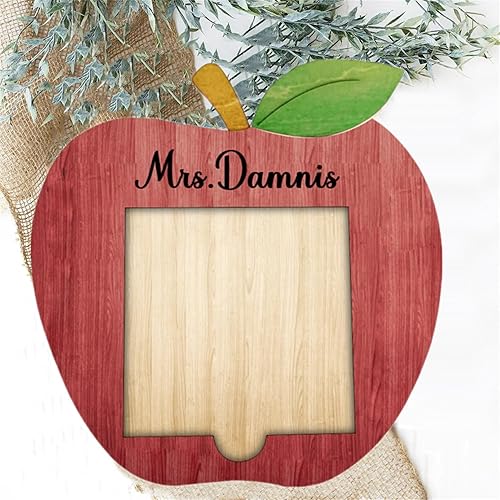 Miniatura 11 de Soporte de bolígrafo personalizado para escritorio, lindo soporte de madera para lápices para profesores, organizador de escritorio de regreso a