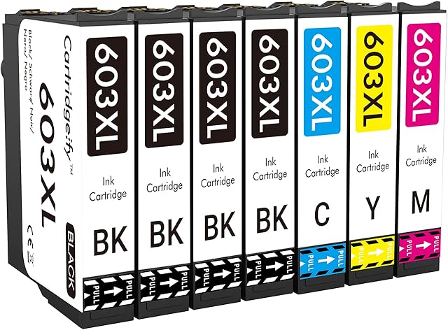 Cartridgeify 603 XL Ink Cartridges Compatible with Epson 603 603XL Cartridge Multipack, for Expression Home XP-2100 XP-2105 XP-3100 XP-3105 XP-4100 XP-4105, Workforce WF-2810 WF-2830 WF-2835 WF-2850