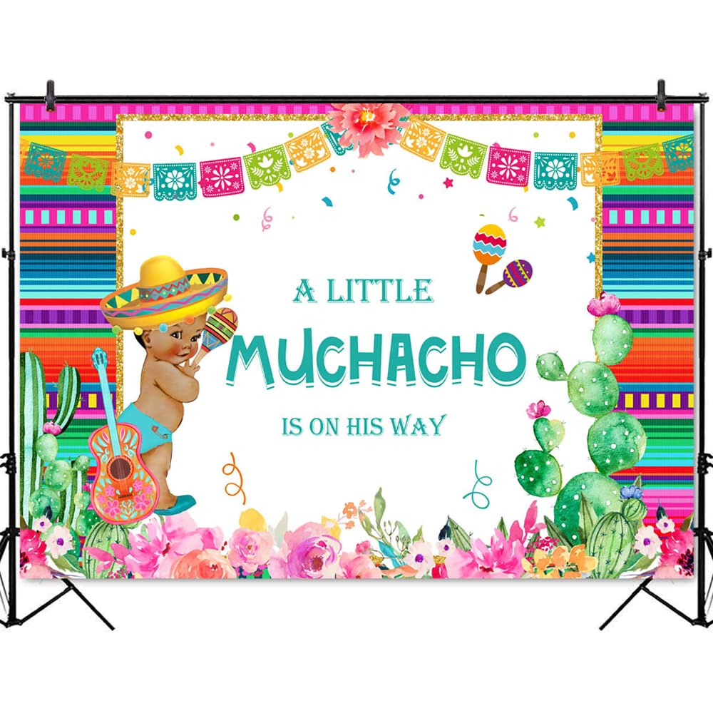 Mexican Fiesta Baby Shower Backdrop, A Little Senorita Is On The Way Backdrop Banner, Mexican