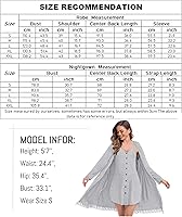 Vista 6 de SWOMOG Conjunto de camisón de lactancia y bata de encaje 3 en 1 para mujer, vestido de lactancia con botones de parto y 2 piezas para dormir