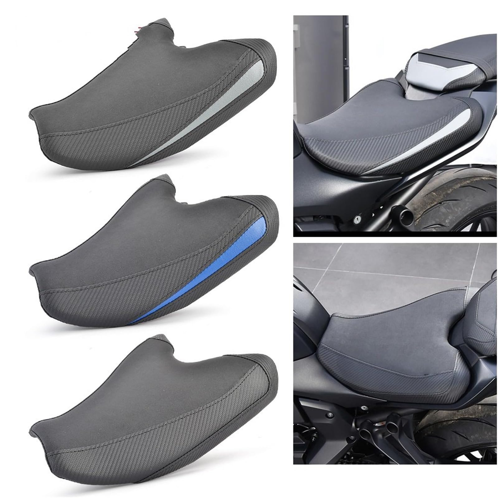 Fotel motocyklowy Poduszka tylnego siedzenia pojedynczego kierowcy z przodu pasuje do siedzenia pasażera kierowcy motocykla Pasuje do Yam&aha MT07 2025(Rear Seat C)