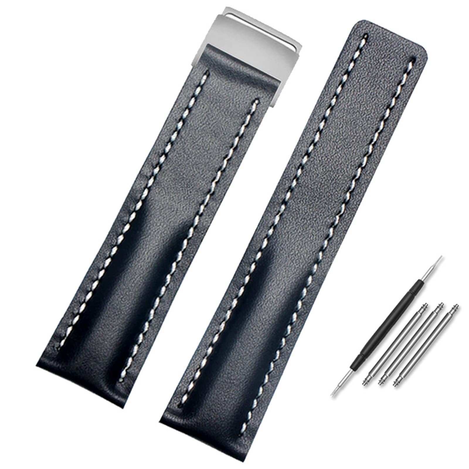 Per cinturino dell'orologio 22mm 24mm cinturino in vera pelle da uomo cinturino in pelle di mucca con distribuzione