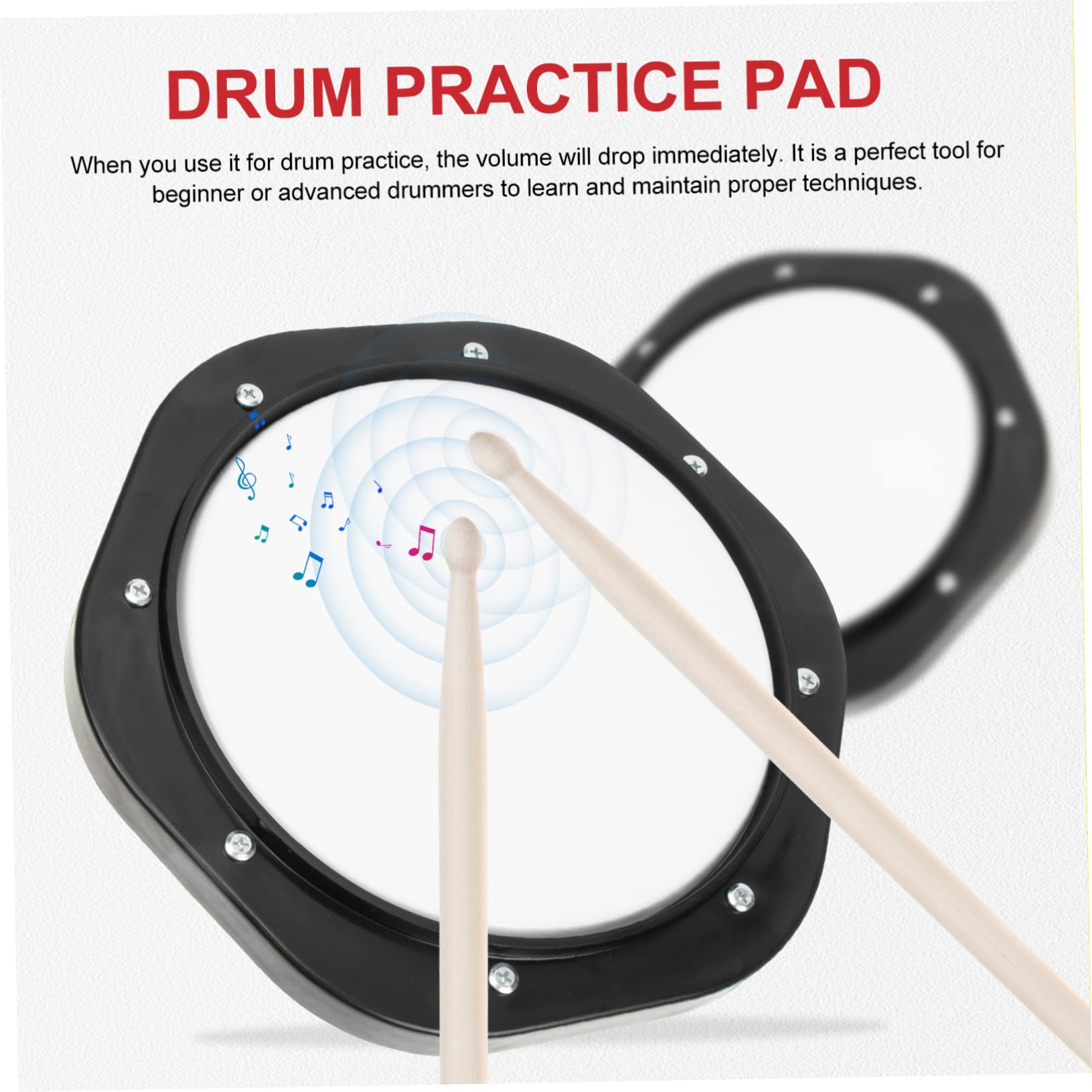 Holibanna 1Set Dumb Drum Practice Cushion Durable Rubber Drum Mat with Storage Bag for Home Drumming Practice Quiet Performance for Beginners Convenient Use Any Flat Surface
