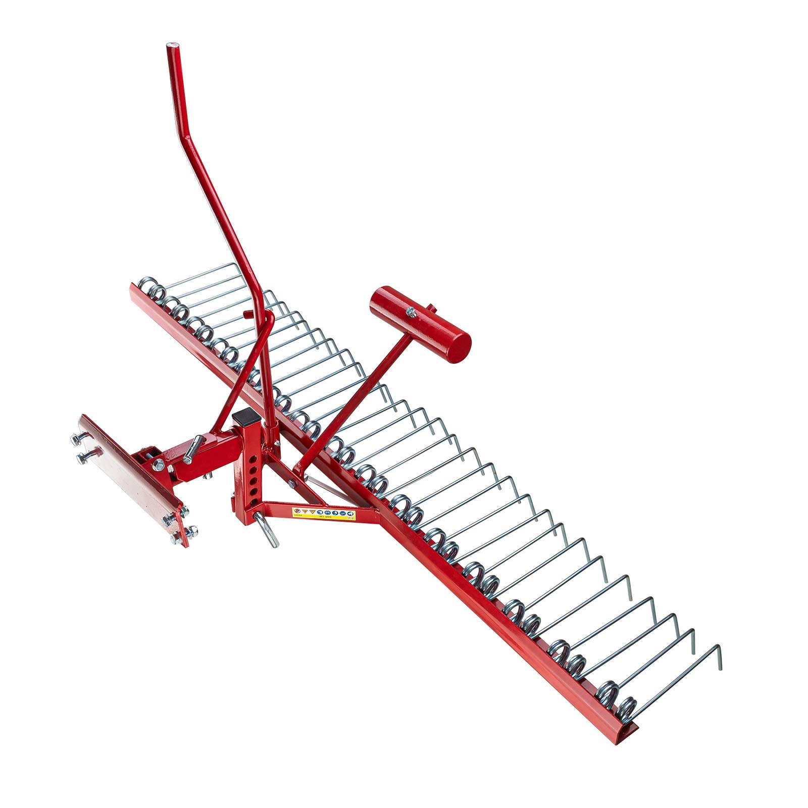 DEMA Rasenstriegel 120 cm Traktor ATV Wiesenegge Vertikutierer Anbau | Rasenlüfter, Wiesenstriegel, Moosentferner, Federzinken, Bodenbelüfter, Grünlandpflege, 6-fach höhenverstellbar