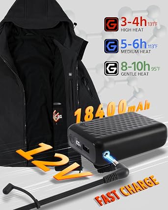 Wulcea Graphene Men Heated Jacket + 2 Batteries