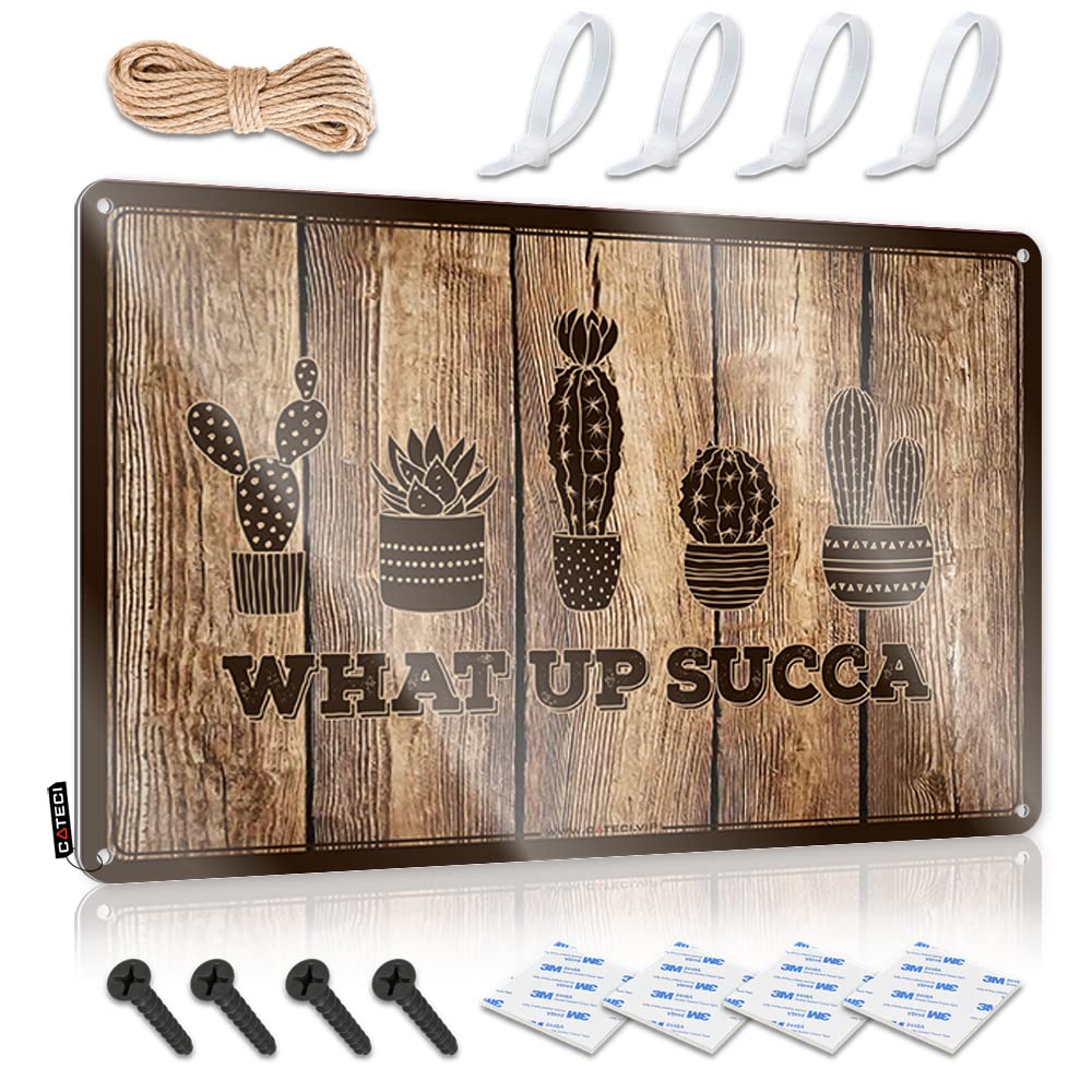 Neon Longhorn Cool Wall Art - What Up Succa Retirement Gift Rustic Wall Hanging(30X40CM)