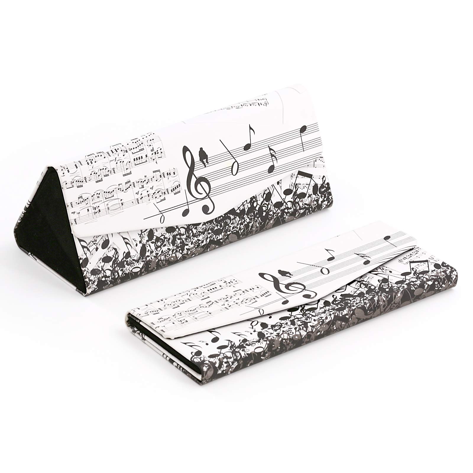 PracticDomus Funda Protectora para Gafas en Formato Triangular, Plegable y Liviana. Cierre Magnético e Interior Forrado en Símil de Terciopelo. Diseño