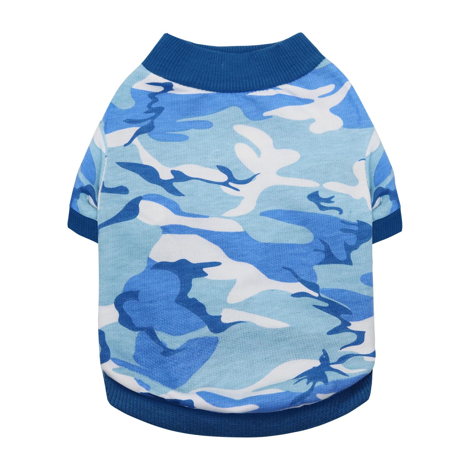 DOTEYAYP Small Dog Camo Shirt Pet T Shirt for Boys Girls Puppy Cats (Medium, Blue)
