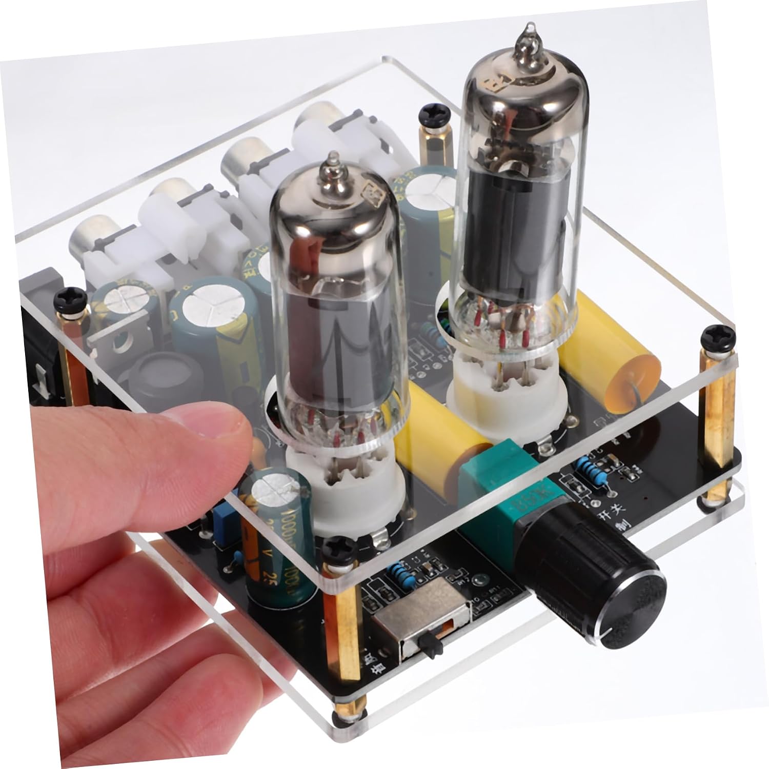 Homoyoyo Vacuum Tube Preamp for Turntable HiFi Audio Preamplifier with Elegant Design for DIY Home Theater Systems and Enhancing Sound Quality