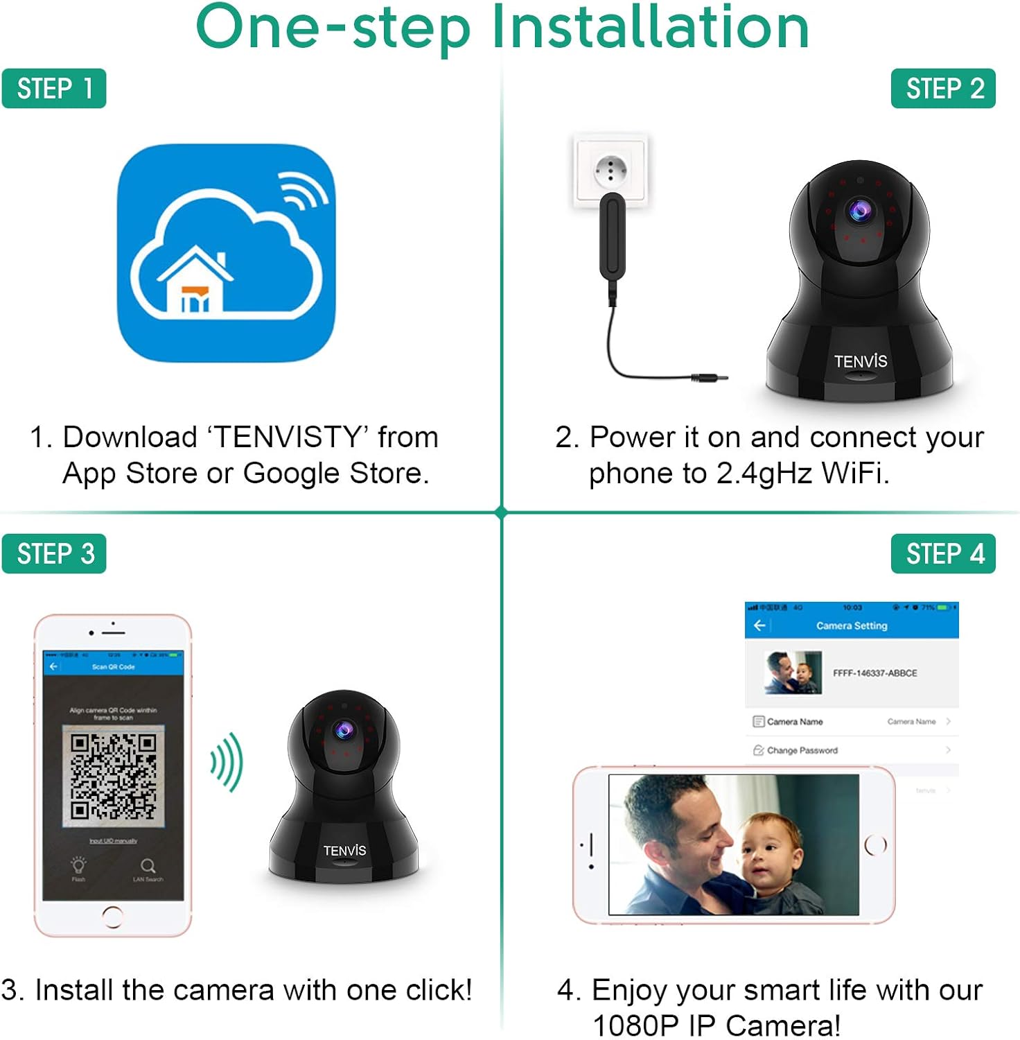 One-Day Sale: Up to 40% Off Pet Camera - TENVIS Pet Security Wireless Indoor Security Camera System w/Motion Detection, Two Way Audio, Enhanced Night Vision, Indoor Home Security Camera with MicroSD Slot, iOS/Android (2PCS) Buy 1 get 1 🔥 Pet Camera - TENVIS Pet Security Wireless Indoor Security Camera System w/Motion Detection, Two Way Audio, Enhanced Night Vision, Indoor Home Security Camera with MicroSD Slot, iOS/Android (2PCS)