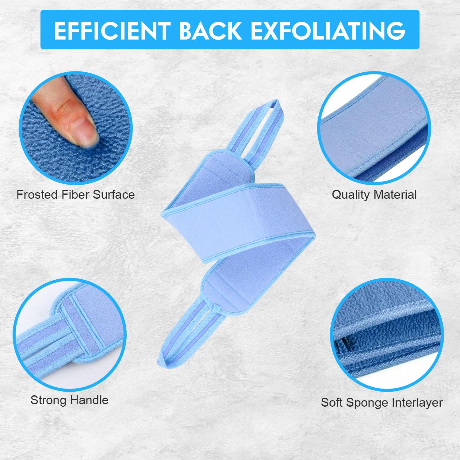 White Hawk 3pcs Exfoliating set including Exfoliating Glove, Exfoliating Towel and Loofah - Image 4