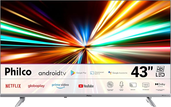Menor preço em Philco Smart TV 43” PTV43E3AAGSSBLF Android TV LED Dolby Audio
