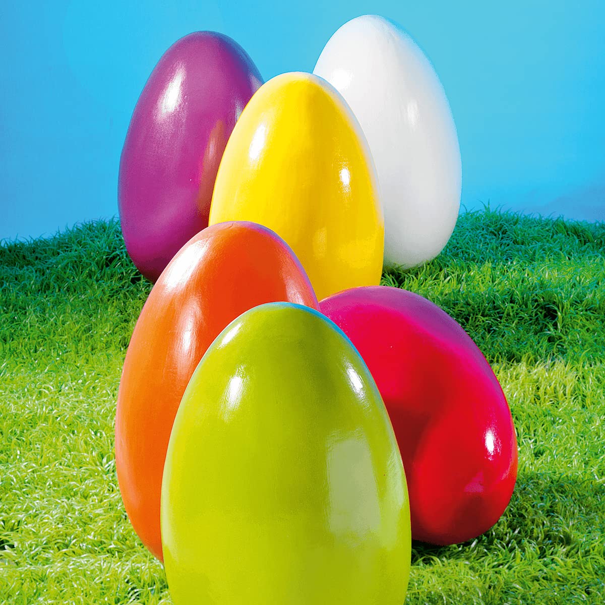 Osterei Deko-Osterei Riesen Osterdeko Deko-Ei Osterei XL glänzend 50cm orange
