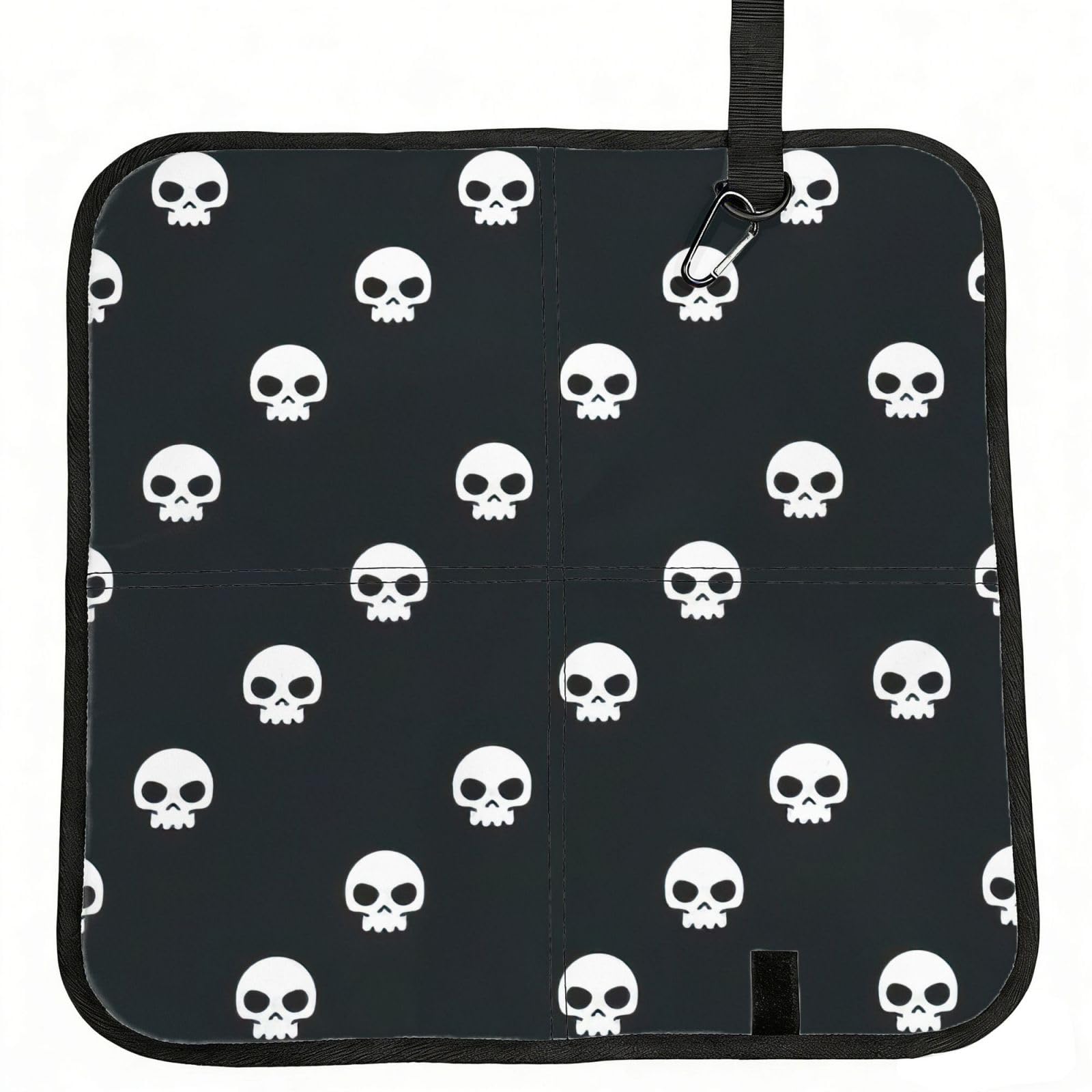 PPHGUT Skull Print Foldable Seat Cushion Waterproof Portable Chair Pad Travel Outdoor Picnic Camping